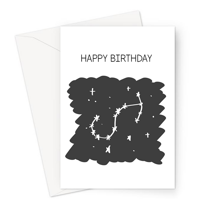 Happy Birthday Scorpio Greeting Card | Astrology Birthday Card For Scorpio, Scorpio Constellation, Star Sign, Astro, Sun Sign, Astrological Sign, Horoscope