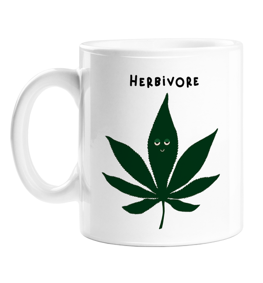 Herbivore Mug | Funny Gift For Weed Smokers, For Stoners, Vegan Stoner, Weed, Cannabis, Marijuana, Hash, Pot, Ganja, Dope