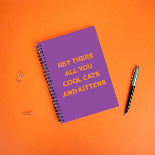 Hey There All You Cool Cats And Kittens A5 Notebook | Carole Baskin Notebook, Tiger King Journal, Tiger King Gifts