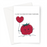 I Love You From My Head Tomatoes Greeting Card | Cute, Funny Tomato Pun Valentine's Card, Love, Smiling Tomato Holding A Heart Shaped Balloon