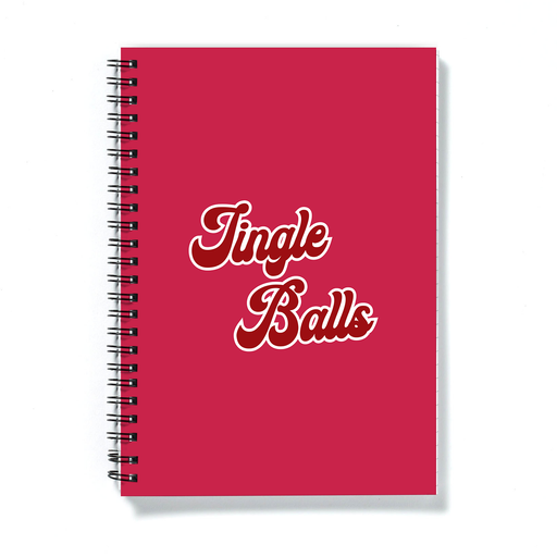 Jingle Balls A5 Notebook | Funny Christmas Notebook, Rude Stocking Filler, Christmas Carol Pun, Jingle Bells