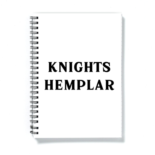 Knights Hemplar A5 Notebook | Weed Journal For Stoner, Weed Smoker, Cannabis, Marijuana, Hash, Ganja, Pot, Knights Templar Pun