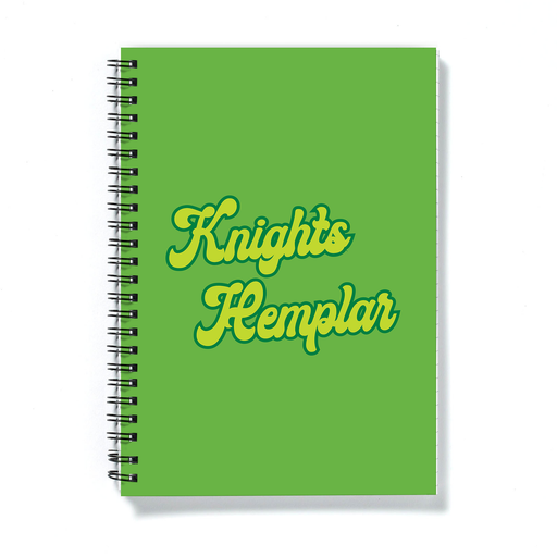 Knights Hemplar A5 Notebook | Weed Journal, Funny Gift For Weed Smoker, Stoner, Knights Templar Pun, Cannabis, Marijuana, Hash, Ganja, Pot
