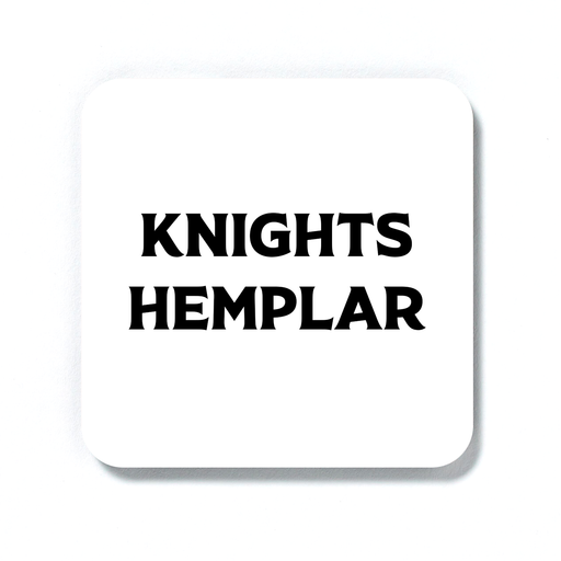 Knights Hemplar Coaster | Weed Drinks Mat For Stoner, Weed Smoker, Cannabis, Marijuana, Hash, Ganja, Pot, Knights Templar Pun