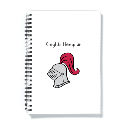 Knights Hemplar Doodle A5 Notebook | Weed Journal, Diary, Knights Templar Pun Gift For Stoner, Weed Smoker, Cannabis, Marijuana, Hash, Ganja, Pot