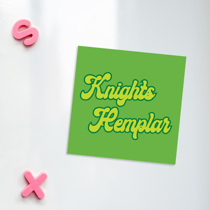 Knights Hemplar Fridge Magnet | Weed Magnet, Gift For Stoner, Weed Smoker, Cannabis, Marijuana, Hash, Dope, Pot, Knights Templar Pun