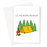 Let The Adventure Begin Greeting Card | Camping Engagement Card, Congratulations, Tent In The Woods With A Fire, Camping Couple, Getting Married