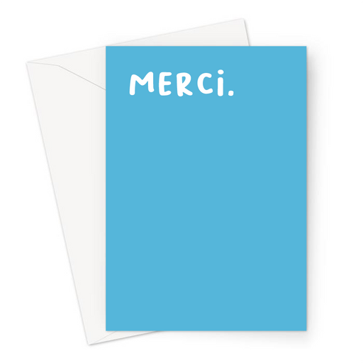 Merci. Greeting Card | French Thank You Card, Thanks, Gratitude, Grateful