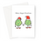 Merry Vegan Christmas Greeting Card | Funny Vegan Christmas Card, For Vegan, Brussel Sprouts In Santa Hats, Veggie, Plant Based