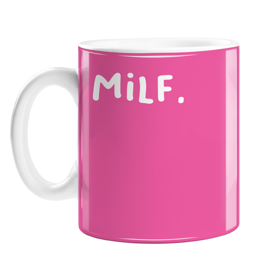 Milf. Mug | Funny Gift For Good Looking Mum, New Mother, Her, Wife, Pink, New Baby, Baby Shower Gift
