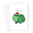 Mistle-Toad Greeting Card | Funny Toad Joke Christmas Card, Toad In Santa Hat, Misteltoe Pun, Amphibian