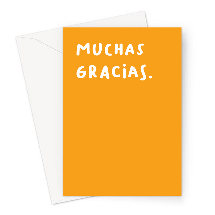Muchas Gracias. Greeting Card | Spanish Thank You Card, Thanks, Gratitude, Grateful