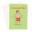 Naked Man With Santa Hat Seasons Greetings Greeting Card | Funny Christmas Card, LGBT, Nude Man In Santa Hat Holding Present