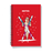 Naked Woman Holding Crossed Skis Merry Christmas A5 Notebook | Funny Christmas Journal, Cheeky Stocking Filler, Gift, LGBT, Nude Skier In Santa Hat