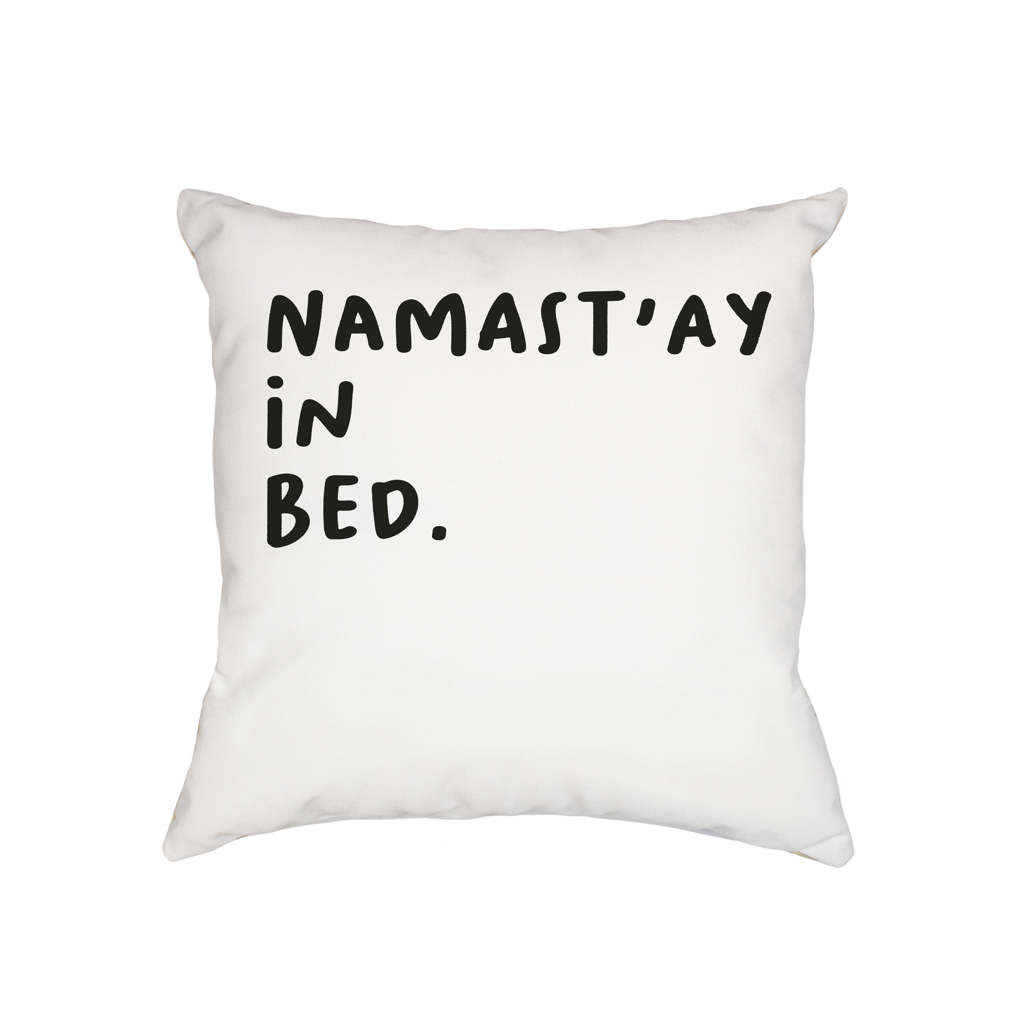 Namast ay In Bed. Cushion Yoga Pun Bedroom Cushion Housewarming