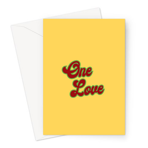 One Love Greeting Card | Anniversary Card, Love Card, Valentines Card For Stoner, Weed Smoker, Hippie, Cannabis, Marijuana, Hash, Ganja, Pot