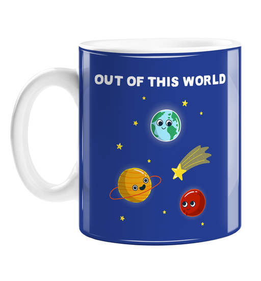 Out Of This World Mug | Outer Space Coffee Mug, Astronomy, Earth, Jupiter, Mars, Shooting Star, Astrology, Up In Space