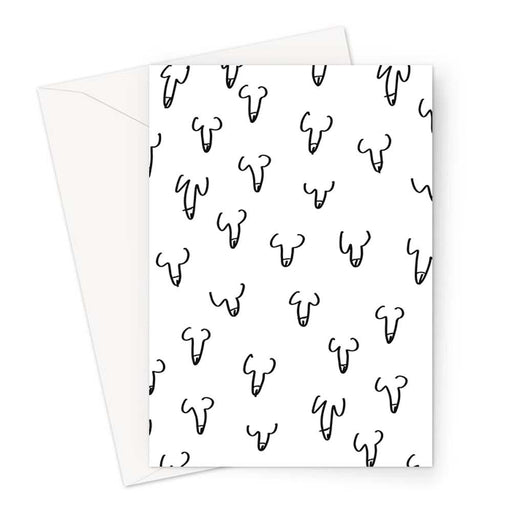 Penis Print Greeting Card | Funny Hen Do Card, LGBTQ+ Card, Penis Illustration Card, Willy Print