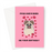Pugs And Kisses On Your Birthday Greeting Card | Funny, Cute, Pug Pun Birthday Card For Pug Owner, Pug Pouting Surrounded By Kisses