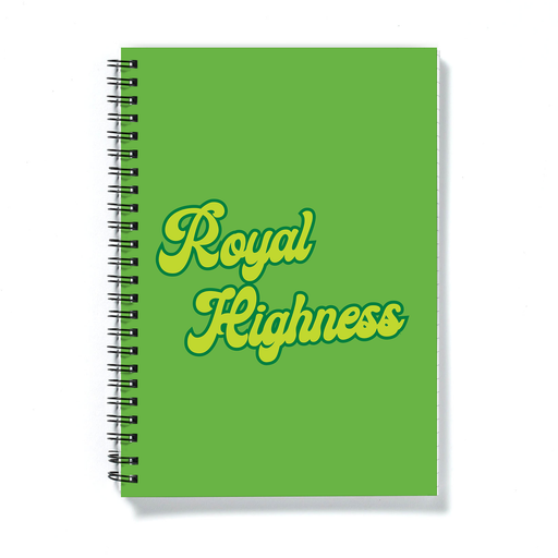 Royal Highness A5 Notebook | Weed Journal, Funny Gift For Weed Smoker, Stoner, Cannabis, Marijuana, Hash, Ganja, Pot