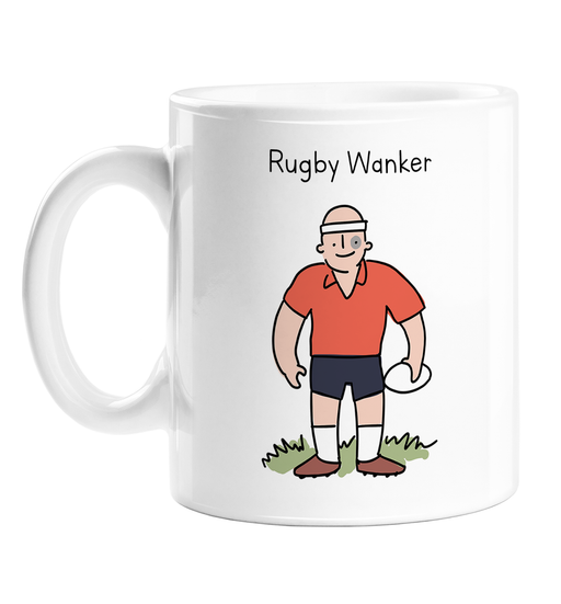 Rugby Wanker Mug | Rude Gift For Rugby Player, Funny Rugby Coffee Mug, Six Nations, Rugby League, Burly Rugby Player