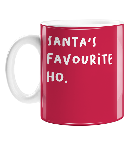 Santa's Favourite Ho. Mug | Rude, Funny, Offensive Christmas Gift, Stocking Filler, Secret Santa