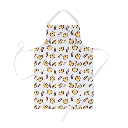 Sausage And Yorkshire Pudding Print Apron | Food Pattern Apron, Toad In The Hole, Sausages, Yorkies, Yorkshire Pudding, Roast Dinner