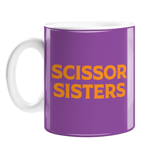 Scissor Sisters Mug | LGBTQ+, LGBT Gifts For Lesbian, Pop Art, Purple, Orange