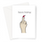 Seasons Greetings Middle Finger Greeting Card | Offensive Christmas Card, Rude Middle Finger Wearing A Santa Hat