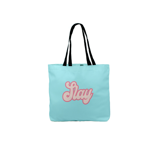 Slay Tote | Colourful Canvas Shopping Bag, Beach, Travel, Groovy Seventies Font, Slay All Day, Slay Queen