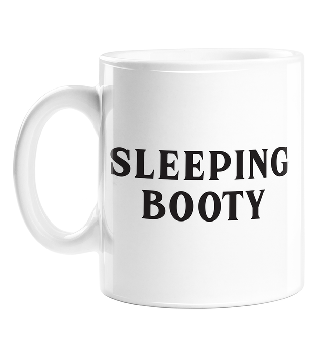 Sleeping Booty Mug | Funny Literary Gifts For Book Reader, Novelist, Writer, Literature, Sleeping Beauty, Lazy Day Mug, Sleepy