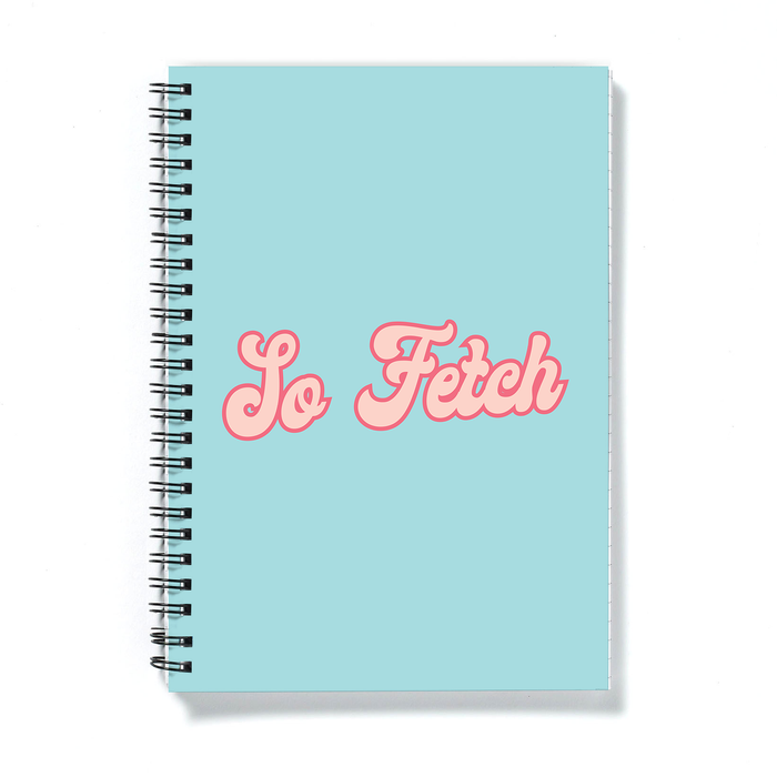 So Fetch A5 Notebook | Movie Quote Gifts, Burn Book, Empowering Gift For Friend, Groovy Seventies Style Font