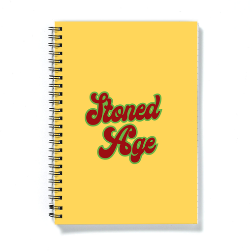 Stoned Age A5 Notebook | Weed Journal, Funny Gift For Weed Smoker, Stoner, Cannabis, Marijuana, Hash, Ganja, Pot, Stone Age Pun