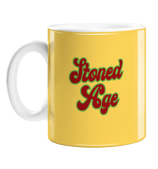 Stoned Age Mug | Weed Mug, Funny Gift For Weed Smoker, Stoner, Stone Age Pun, Cannabis, Marijuana, Hash, Ganja, Pot