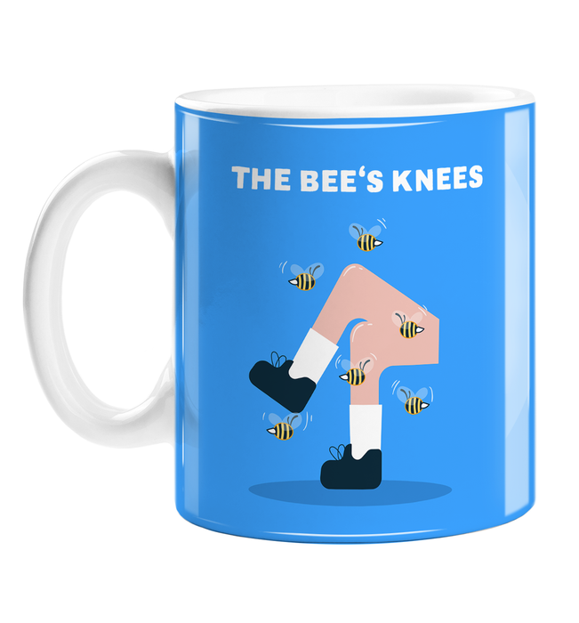 The Bee's Knees Mug | Funny Knee Surrounded By Bees Coffee Mug, The Best, Gift For Friend, Bumble Bees