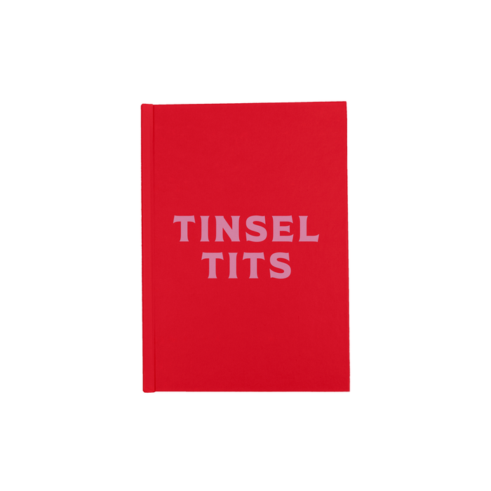 Tinsel Tits A5 Journal | Hardback Christmas Writing Journal, Pop Art, Pink And Red
