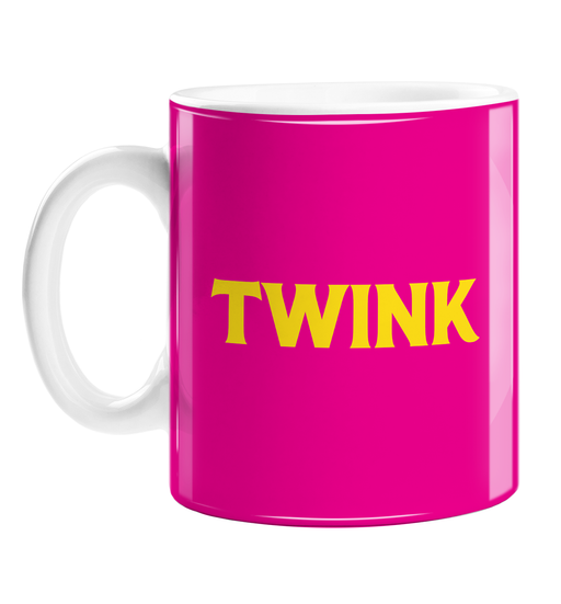 Twink Mug | LGBTQ+, LGBT Gifts For Gay Men, Pop Art, Pink, Yellow
