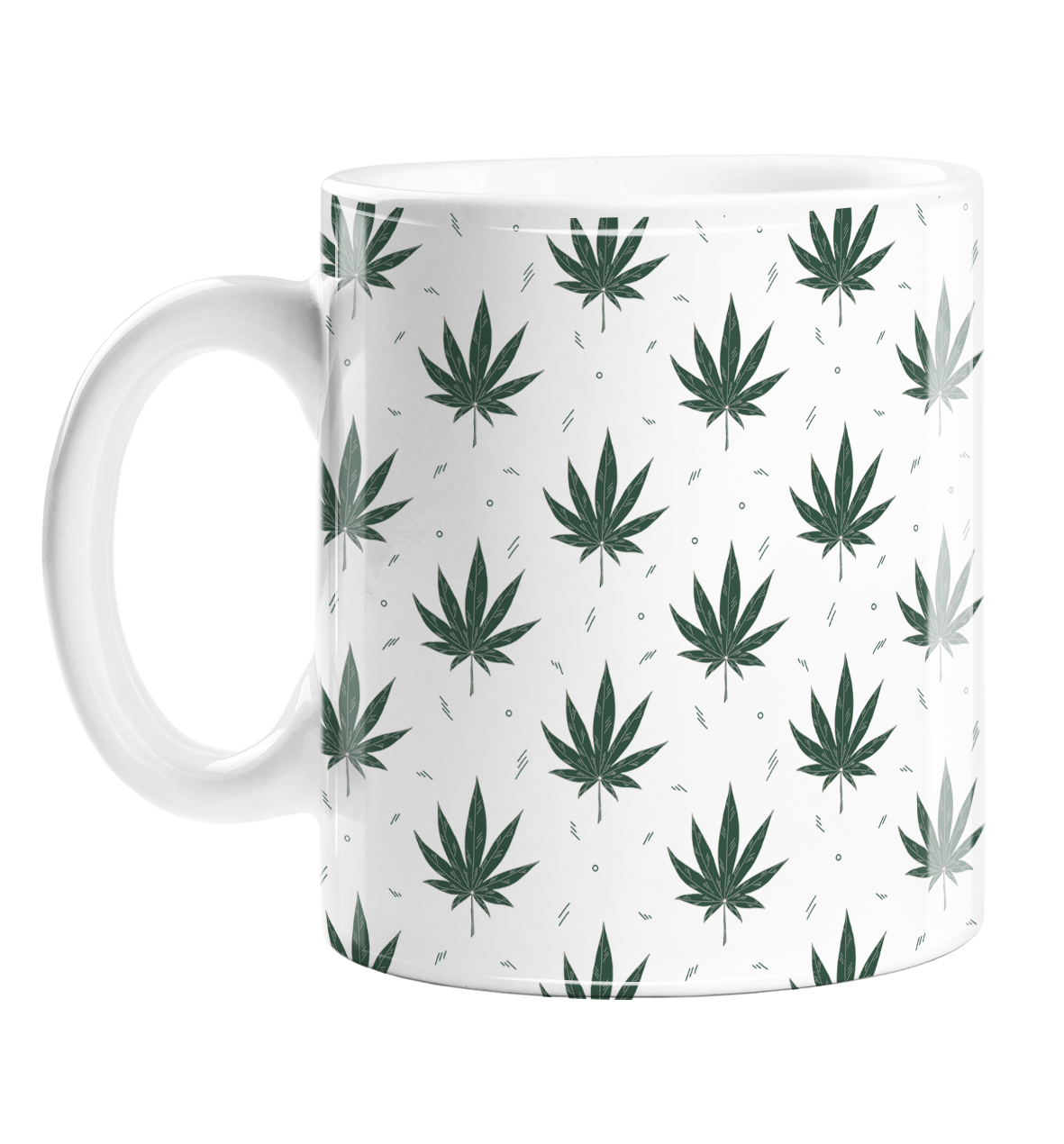 LookHUMAN Funny Coffee Mug - "Coffee In My Cup Weed In My Blunt" White 11 Oz Ceramic Mug, Microwave Safe - View #11