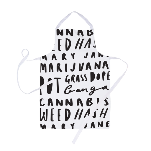 Weed Word Art  Apron | Weed Synonym Stoner Apron, Funny Gift For Stoners, Weed Smokers, Cannabis, Ganja, Pot, Hash, Grass, Dope, Marijuana