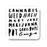 Weed Word Art Coaster | Cannabis, Weed, Mary Jane, Marijuana, Hash, Pot, Grass, Ganga, Dope, Herb