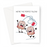 We're The Perfect Blend Greeting Card | Cute, Funny Tea Pun Valentine's Card, Intertwined Tea Bags In Love, Tea Leaves Blend Pun
