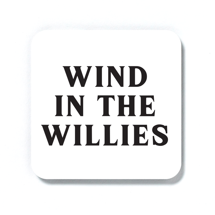 Wind In The Willies Coaster | Funny Coaster, Funny Literary Gifts, Funny Literature Gifts, Wind In The Willows Gifts, Vintage Typography