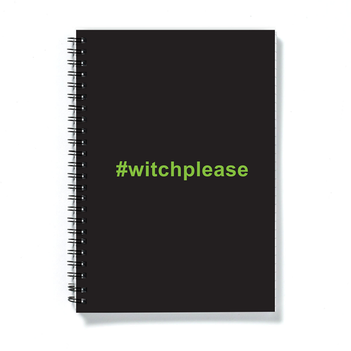 #witchplease A5 Notebook | Funny Halloween Witch Please Journal, Bitch Please Pun, Witches, Hags