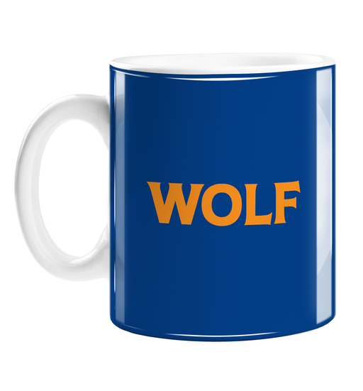 Wolf Mug | LGBTQ+, LGBT Gifts For Gay Men, Pop Art, Blue, Orange