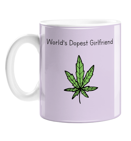 World's Dopest Girlfriend Mug | Stoner Gift For Girlfriend, Her, Funny Valentines Mug, Weed Pun, Cannabis, Marijuana, Dope, Hash, Ganja, Pot