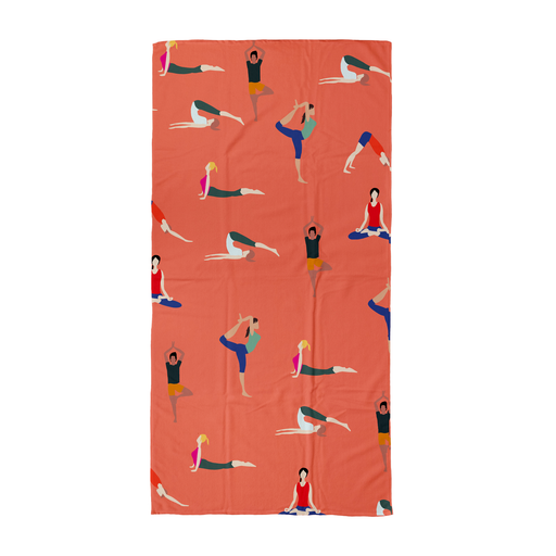 Yoga Poses Beach Towel | Yogis Posing Beach Towel For Yogi, For Yoga Friendm Lotus Pose, Cobra Pose, Downward Facing Dog, Tree Pose, Namaste