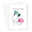 You Blow My Mind Greeting Card | Cute, Funny Hairdryer Pun Valentine's Card, Hairdryer Blowing Air Onto Brain, Anniversary, Proud Of You