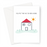 You Put The 'Ho' In New Home. Greeting Card | Funny, Rude Moving House Card, Moving Out, House With Ho In The Window, New House, 
